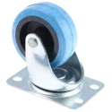 Flexello Swivel Castor with 50 mm Rubber Wheel, 27 kg Load Capacity, Zinc Plated Steel Frame 961RN