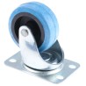 Flexello Swivel Castor with 50 mm Rubber Wheel, 27 kg Load Capacity, Zinc Plated Steel Frame 961RN