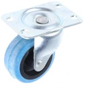 Flexello Swivel Castor with 50 mm Rubber Wheel, 27 kg Load Capacity, Zinc Plated Steel Frame 961RN