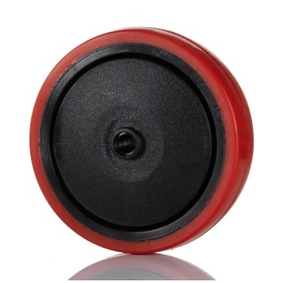 RS PRO Orange Polyurethane Trolley Wheel 125mm Diameter 30mm Width 150 kg Load Capacity Ball Bearing Hub Nylon Hub 196-5138
