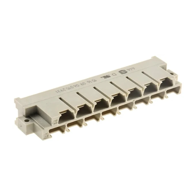 HARTING DIN 41612 15 Way 5.08 mm Pitch Type H15 Faston Class C1 2 Row Male Straight Connector 09060152931