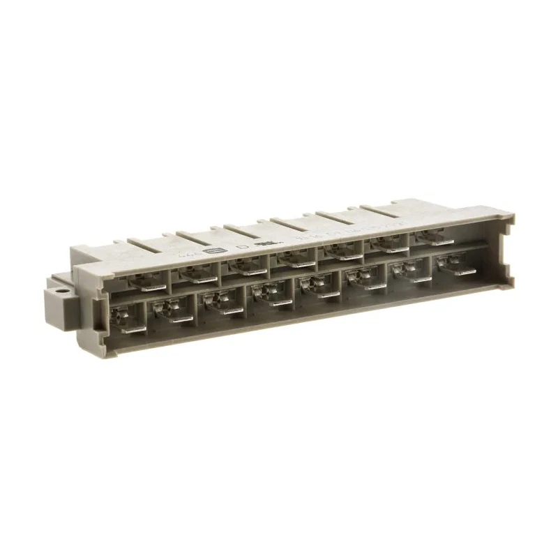 HARTING DIN 41612 15 Way 5.08 mm Pitch Type H15 Faston Class C1 2 Row Male Straight Connector 09060152931