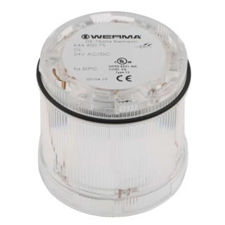 Werma 644 Series Clear Steady Effect Beacon Unit LED Bulb 24V dc AC/DC IP65 IP65