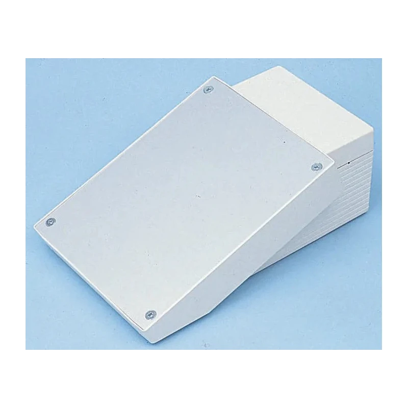 OKW Datec Series White, Grey ABS Desktop Enclosure Sloped Front 302 mm Length 272 mm Width 101 mm B4030117+B4030417+B4130106