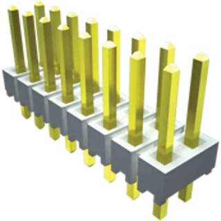 Samtec HTSW Series Straight Through Hole Pin Header 50 Contacts 2.54 mm Pitch 1 Row Unshrouded HTSW-150-07-G-S