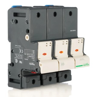 Schneider Electric 50A Rail Mount Fuse Holder 3-Pole 690V ac DF143VC