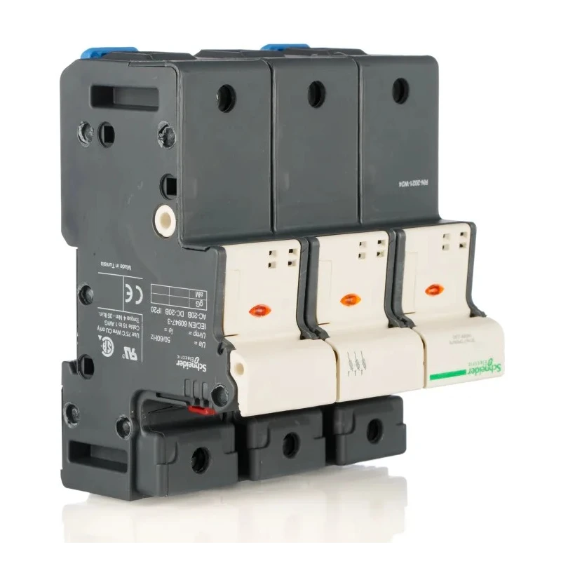 Schneider Electric 50A Rail Mount Fuse Holder 3-Pole 690V ac DF143VC