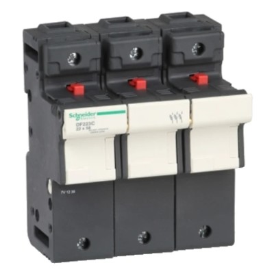 Schneider Electric 125A Rail Mount Fuse Holder, 3P-Pole, 690V ac DF223C