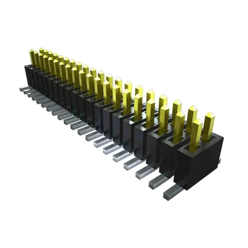 Samtec FTSH Series Pin Header 7 Contacts 1.27 mm Pitch 2 Row Unshrouded FTSH-107-01-F-DV-K-P-TR