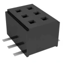Samtec CLM Series Vertical Surface PCB Socket, 3-Contact, 2 Row, 1 mm Pitch Press-in CLM-103-02-F-D-TR