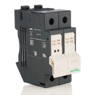 Schneider Electric Rail Mount Fuse Holder 32A for 10 x 38 mm Fuse, 1P-Pole, 690 V ac/dc DF101N