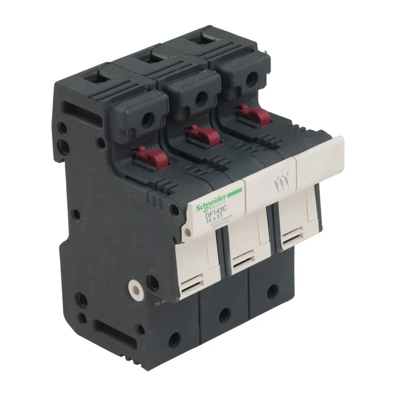 Schneider Electric 50A Rail Mount Fuse Holder for 14 mm x 51 mm, 3P-Pole, 690V ac DF143C