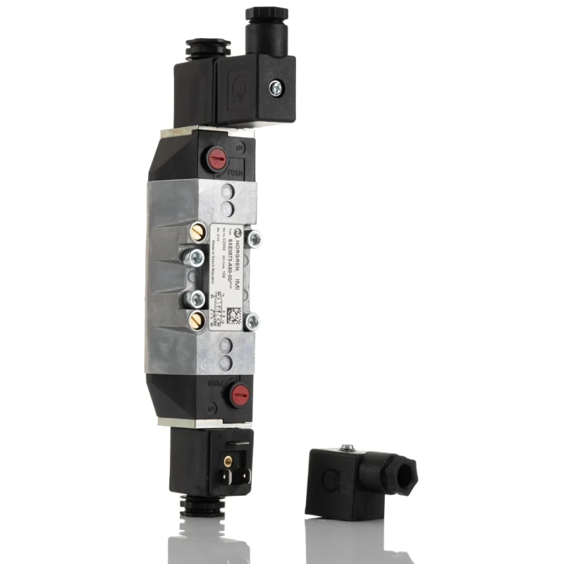 Norgren Pneumatic Solenoid Valve 5/2 Port Push-in Connection Die Cast Aluminium Body 110V AC SXE0573-A60-00/110VAC
