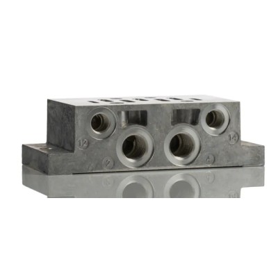 Norgren MP1 series Die-Cast Aluminium Pneumatic Sub-Base ISO G Thread, NPT, G 1/4 Port Size 16 Bar Operating M/P19126