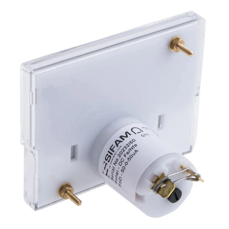 Sifam Tinsley Analogue Panel Ammeter 25 A AC/DC, 32.3 mm x 73.7 mm, ±1.5 % Moving Coil IS 11005