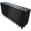 Samtec Vertical Through Hole PCB Socket 8-Contact, 2 Row, 2.54 mm Pitch, 5.2A Current, Black Glass Filled ESW-104-44-L-D