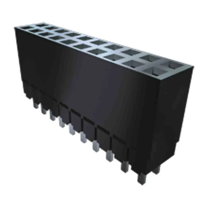 Samtec Vertical Through Hole PCB Socket 8-Contact, 2 Row, 2.54 mm Pitch, 5.2A Current, Black Glass Filled ESW-104-44-L-D