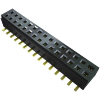 Samtec CLM Series Vertical Through Hole PCB Socket, 4-Contact, 2 Row, 1 mm Pitch, 270V, 3.1A Current, Gold CLM-102-02-L-D