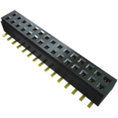 Samtec CLM Series Vertical Through Hole PCB Socket, 4-Contact, 2 Row, 1 mm Pitch, 270V, 3.1A Current, Gold CLM-102-02-L-D