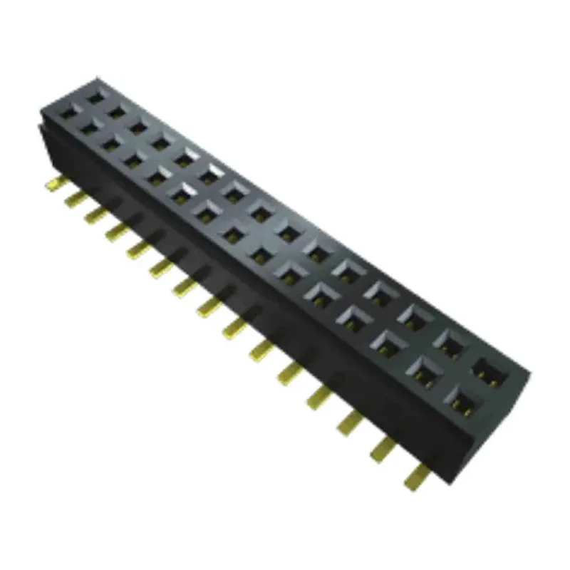 Samtec CLM Series Vertical Through Hole PCB Socket, 4-Contact, 2 Row, 1 mm Pitch, 270V, 3.1A Current, Gold CLM-102-02-L-D