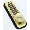 Briton Brass Mechanical Polished Code Lock for Doors 35mm to 60mm Thickness 9160.PB