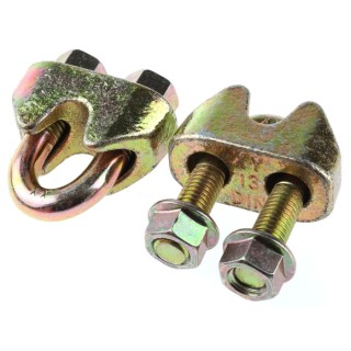 RS PRO Steel Wire Rope Clamp Zinc Plated 13 mm Diameter Load Bearing Forged U-Bolt DIN 1142 197-0174