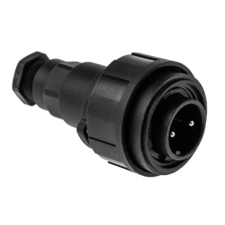 Bulgin Circular Connector Standard Buccaneer Series 2 Contacts Male Plug Cable IP68 250V 12A PX0736/P