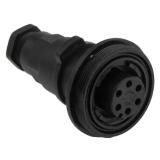 Bulgin Circular Connector In-Line Socket Female 6 Contacts IP68 250V 5A Standard Buccaneer Series 
