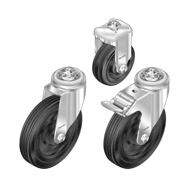 Bosch Rexroth Castor M12 Thread Rubber, FS1 Series, ESD-Safe, DIN EN 61340-5-1 Standard 3842547837