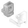Bosch Rexroth Polypropylene Variofix Block for MGE 10 mm Slot, Asymmetrical Form, Pack of 10 3842548834
