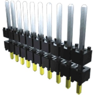 Samtec DW Series Straight Through Hole Pin Header, 1 Contact, 2.54 mm Pitch, 1 Row, Unshrouded DW-01-07-T-S-200