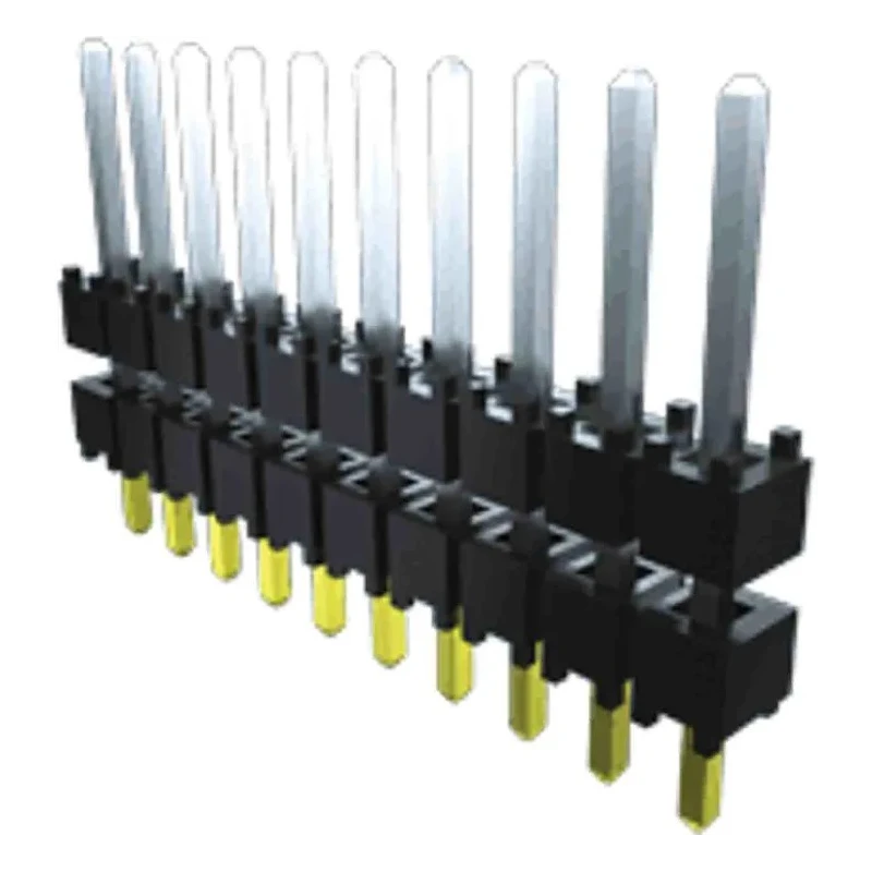 Samtec DW Series Straight Through Hole Pin Header, 1 Contact, 2.54 mm Pitch, 1 Row, Unshrouded DW-01-07-T-S-200
