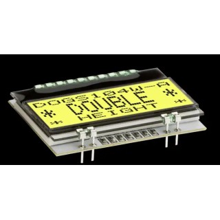 Display Visions LCD Monochrome Display 4 x 10 Character Matrix, LED Backlight, I2C/SPI Interface EA DOGS104W-A