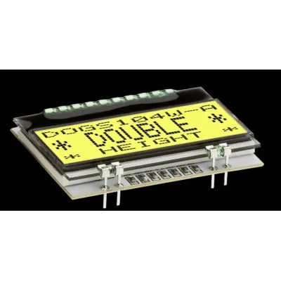 Display Visions LCD Monochrome Display 4 x 10 Character Matrix, LED Backlight, I2C/SPI Interface EA DOGS104W-A