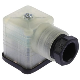 Hirschmann GDML 2P+E DIN 43650 A Solenoid Valve Connector Indicator Light 24V dc 8A 935980205 RS GDML 2011 LED 24 SCHWARZ