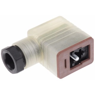 Hirschmann GML 2P+E DIN 43650 B Solenoid Valve Connector Indicator Light, 24V Voltage 933571100 GML 209 NJ LED 24 YE black