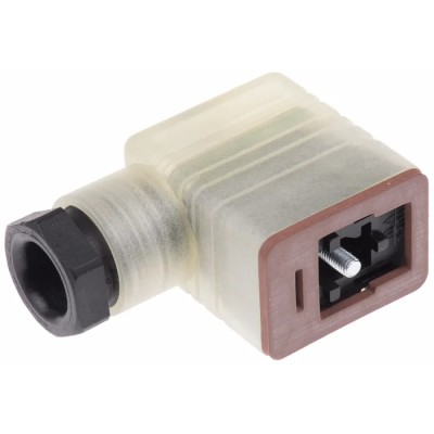 Hirschmann GML 2P+E DIN 43650 B Solenoid Valve Connector Indicator Light, 24V Voltage 933571100 GML 209 NJ LED 24 YE black