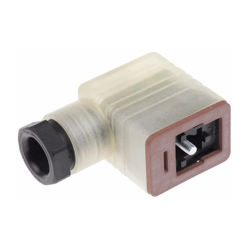 Hirschmann GML 2P+E DIN 43650 B Solenoid Valve Connector Indicator Light, 24V Voltage 933571100 GML 209 NJ LED 24 YE black