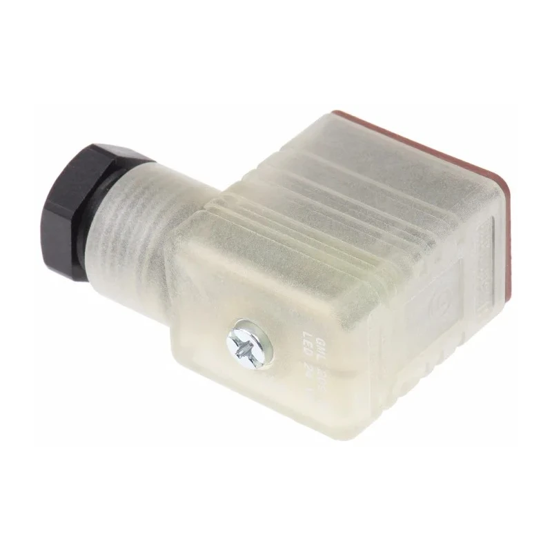 Hirschmann GML 2P+E DIN 43650 B Solenoid Valve Connector Indicator Light, 24V Voltage 933571100 GML 209 NJ LED 24 YE black