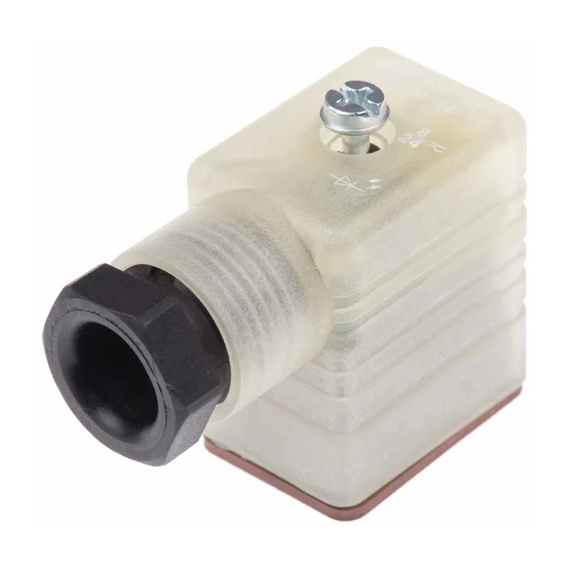 Hirschmann GML 2P+E DIN 43650 B Solenoid Valve Connector Indicator Light, 24V Voltage 933571100 GML 209 NJ LED 24 YE black