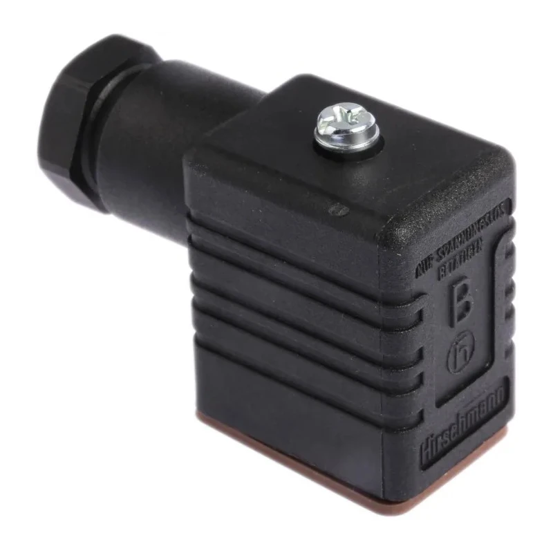 Hirschmann GM 2P+E DIN 43650 B Solenoid Valve Connector 16A 250V Black 932977100 GM 209 NJ black