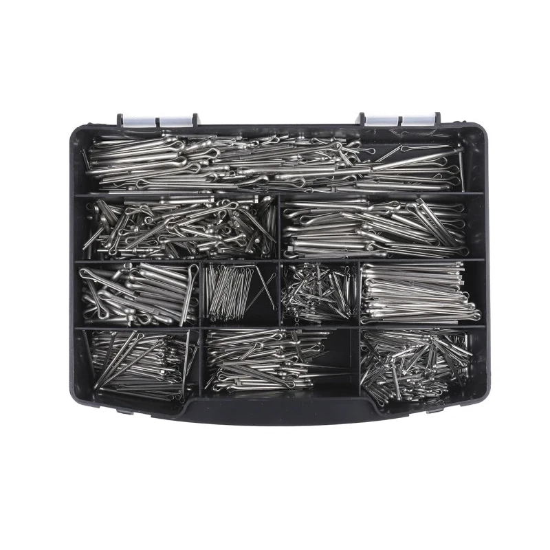 RS PRO 1025 piece Plain Stainless Steel Cotter Pin Kit 4 mm 50 mm 484-051