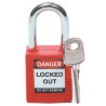 Brady Key Steel, Nylon Security Padlock Weatherproof 6.35 mm Shackle Diameter 38mm Body 051339