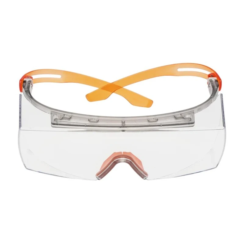 3M Over Spectacles with Orange Frame and Clear Polycarbonate Lenses, ANSI Z87.1-2015 Compliant SF3701SGAF-ORG-EU