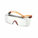 3M Over Spectacles with Orange Frame and Clear Polycarbonate Lenses, ANSI Z87.1-2015 Compliant SF3701SGAF-ORG-EU
