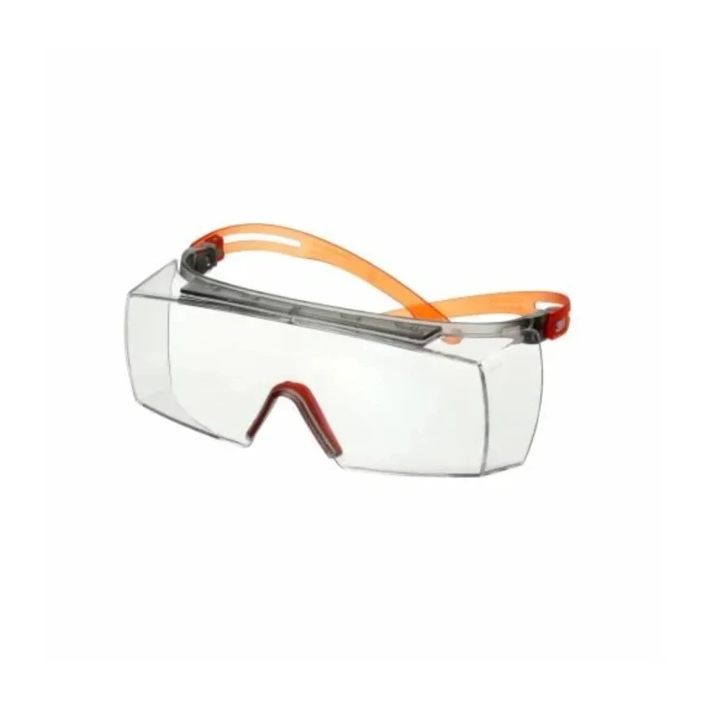 3M Over Spectacles with Orange Frame and Clear Polycarbonate Lenses, ANSI Z87.1-2015 Compliant SF3701SGAF-ORG-EU