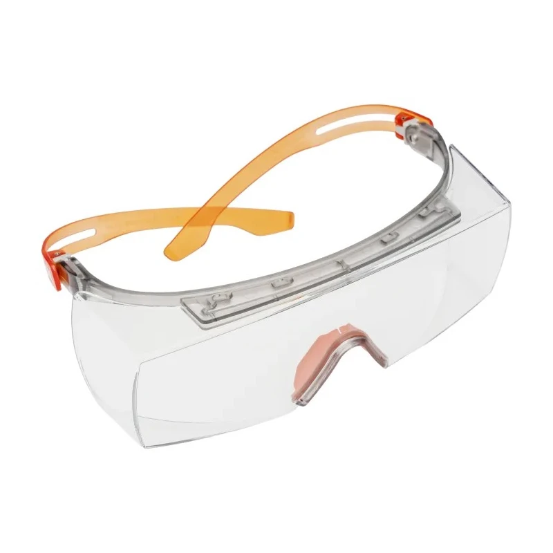 3M Over Spectacles with Orange Frame and Clear Polycarbonate Lenses, ANSI Z87.1-2015 Compliant SF3701SGAF-ORG-EU