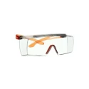 3M Over Spectacles with Orange Frame and Clear Polycarbonate Lenses, ANSI Z87.1-2015 Compliant SF3701SGAF-ORG-EU