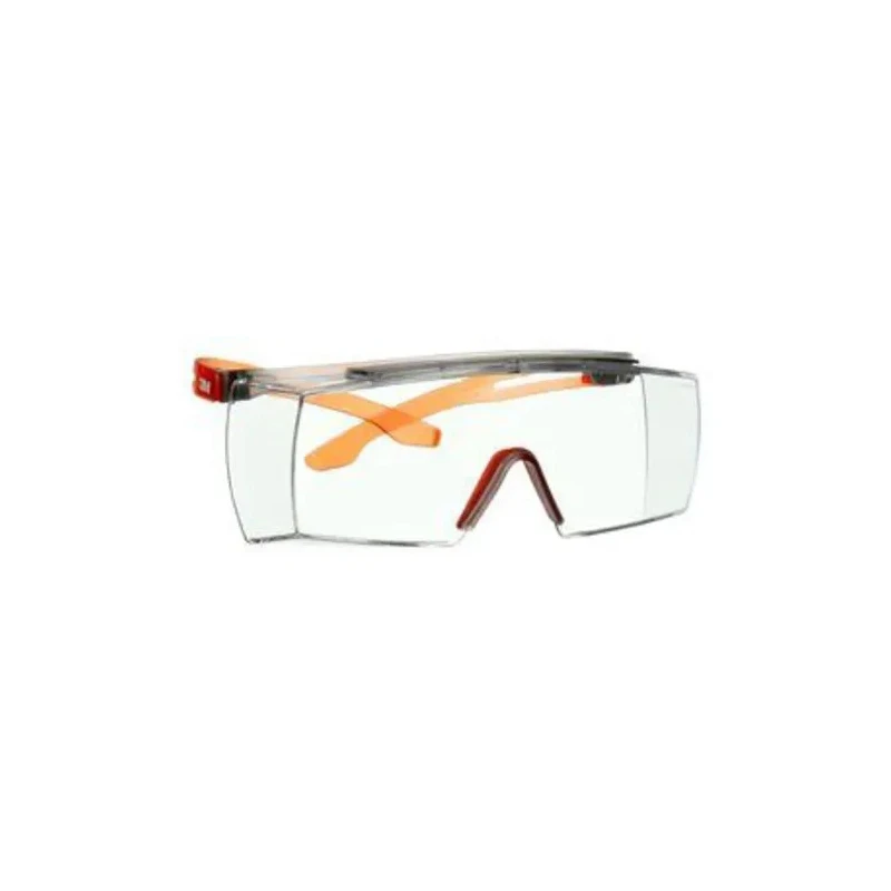 3M Over Spectacles with Orange Frame and Clear Polycarbonate Lenses, ANSI Z87.1-2015 Compliant SF3701SGAF-ORG-EU