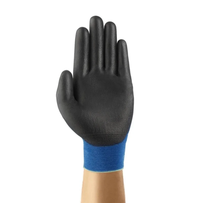 Ansell HyFlex 11-618 Blue Nylon Work Gloves Size 10 Polyurethane Coating 11618100